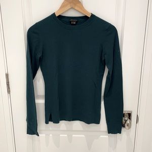 Theory | Teal Green Crew Neck Wool Sweater (Small)